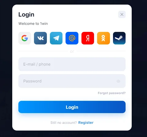 1win login