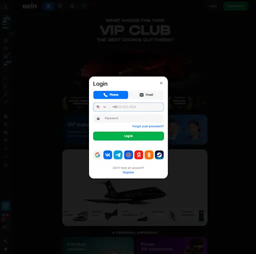 1win login form with fields for phone/email and password 1win login form with fields for phone/email and password